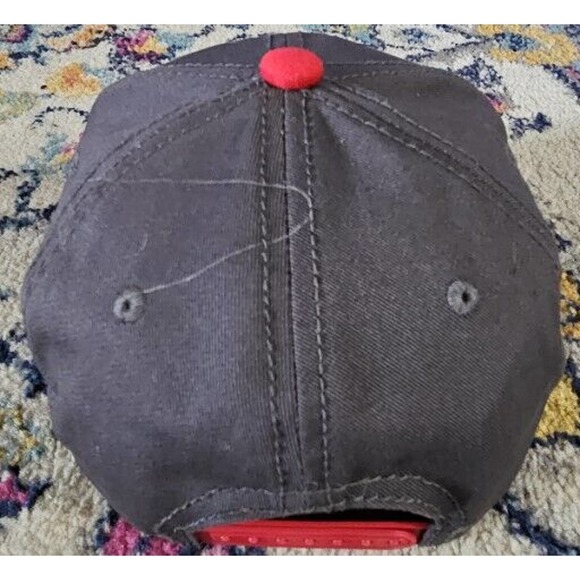 Zoo York Baseball Hat Bird Mascot Logo Embroidered Red Gray Snapback OSFA - Picture 6 of 11
